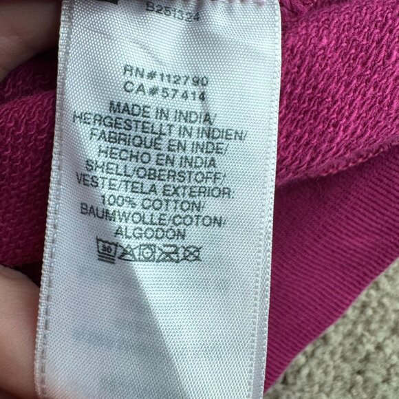 True‎ Religion Womens Pink Black Colorblock Sweatshirt Cotton M Front Logo Bling - Picture 4 of 8